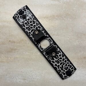 Leopard Print Black and White Cuff Style Watchband